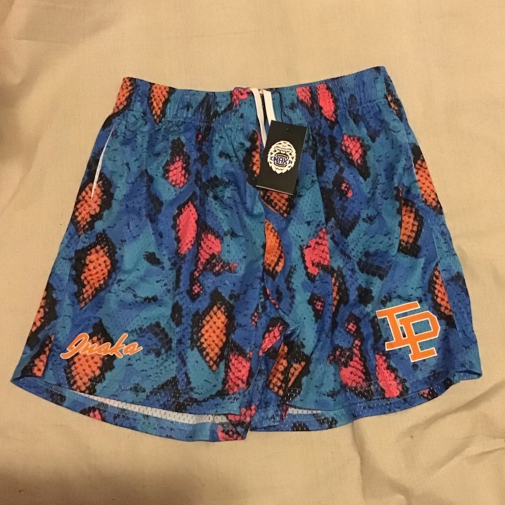 Inaka power xxl 2xl blue orange pink mesh shorts